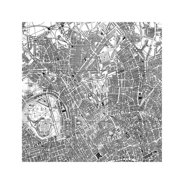 LONDON, ENGLAND - Map of 1890 - Foundry