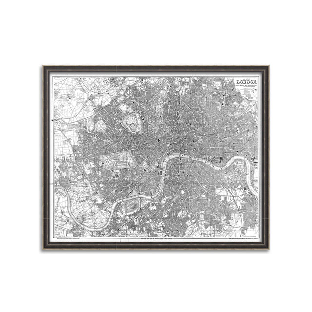 LONDON, ENGLAND - Map of 1890 - Foundry