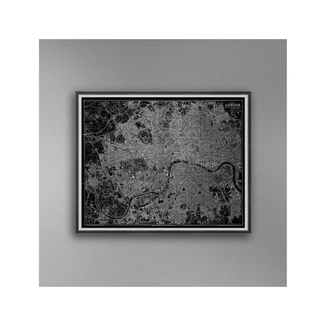 LONDON, ENGLAND - Map of 1890 - Foundry