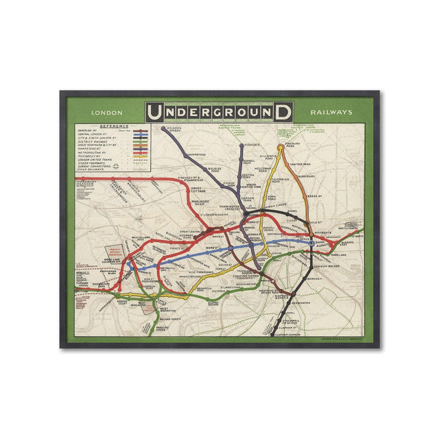 LONDON UNDERGROUND RAILWAYS Map - Foundry