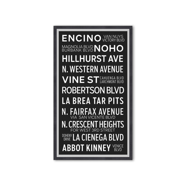 LOS ANGELES CALIFORNIA Bus Scroll - ENCINO - Foundry