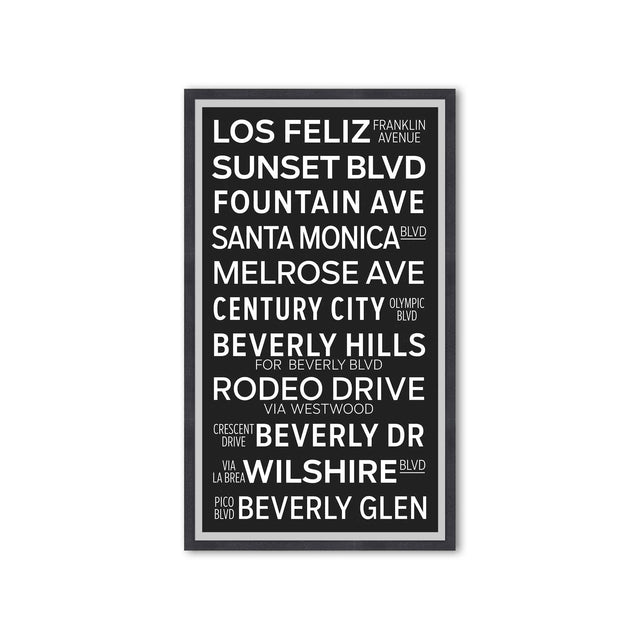 LOS ANGELES CALIFORNIA Bus Scroll - LOS FELIZ - Foundry