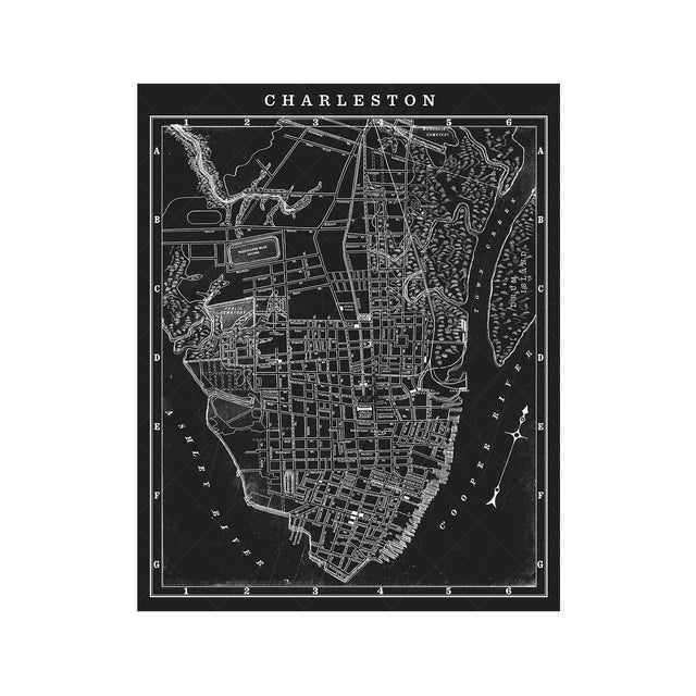 MAP of CHARLESTON, Circa 1900s - Foundry