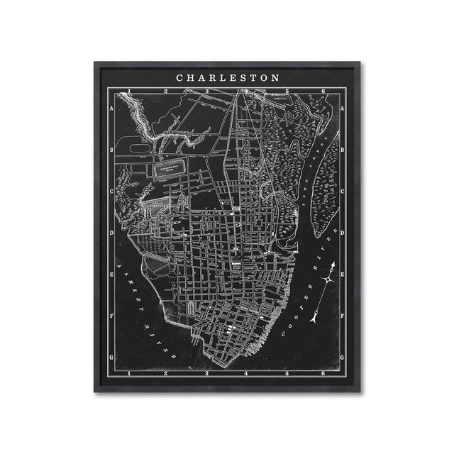 MAP of CHARLESTON, Circa 1900s - Foundry