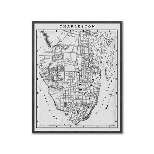 MAP of CHARLESTON, Circa 1900s - Foundry
