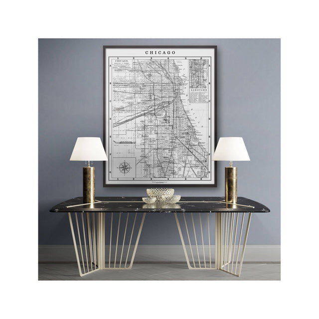 MAP of CHICAGO, Circa 1900s - Foundry