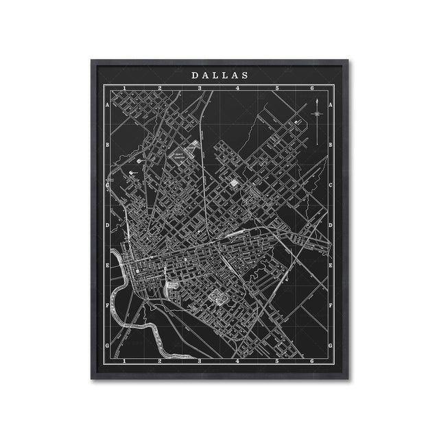 MAP of DALLAS, TEXAS, Circa 1900s - Foundry