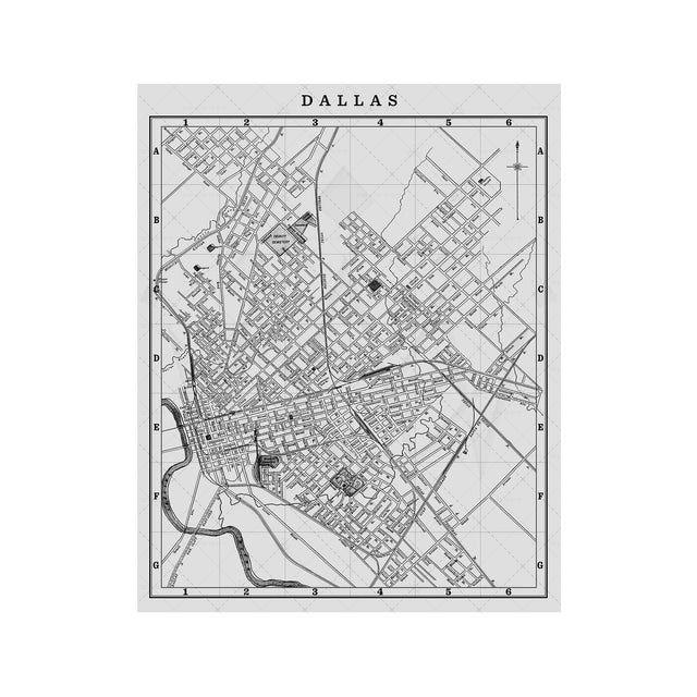MAP of DALLAS, TEXAS, Circa 1900s - Foundry