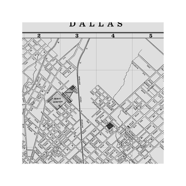MAP of DALLAS, TEXAS, Circa 1900s - Foundry