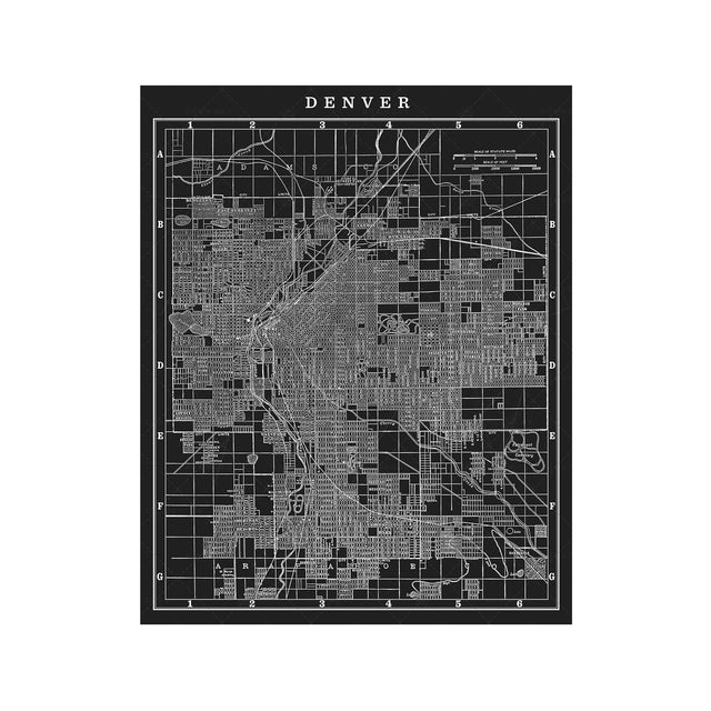 MAP of DENVER, Circa 1900s - Foundry