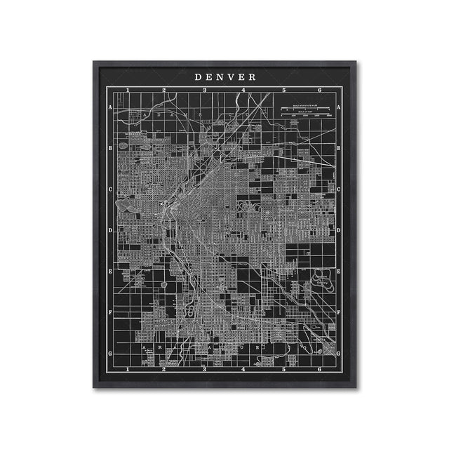 MAP of DENVER, Circa 1900s - Foundry
