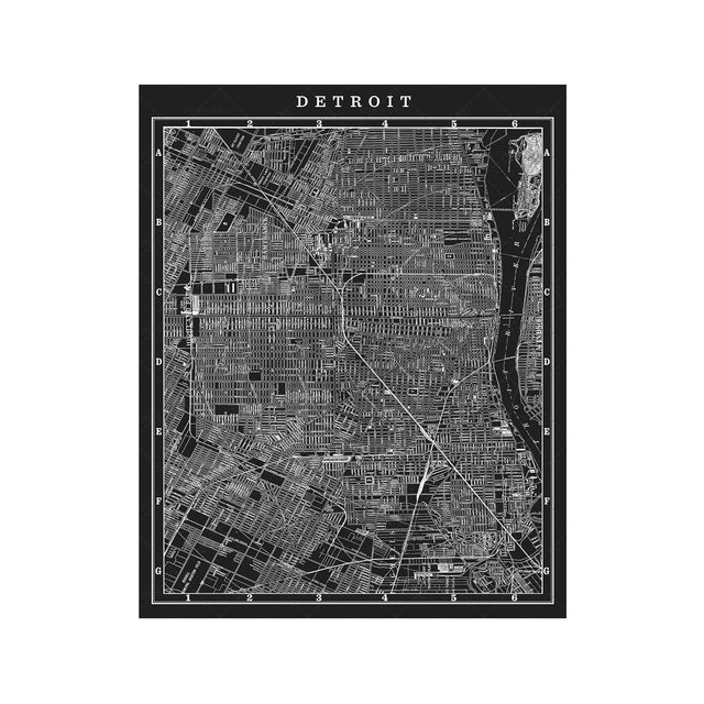 MAP of DETROIT, Circa 1900s - Foundry