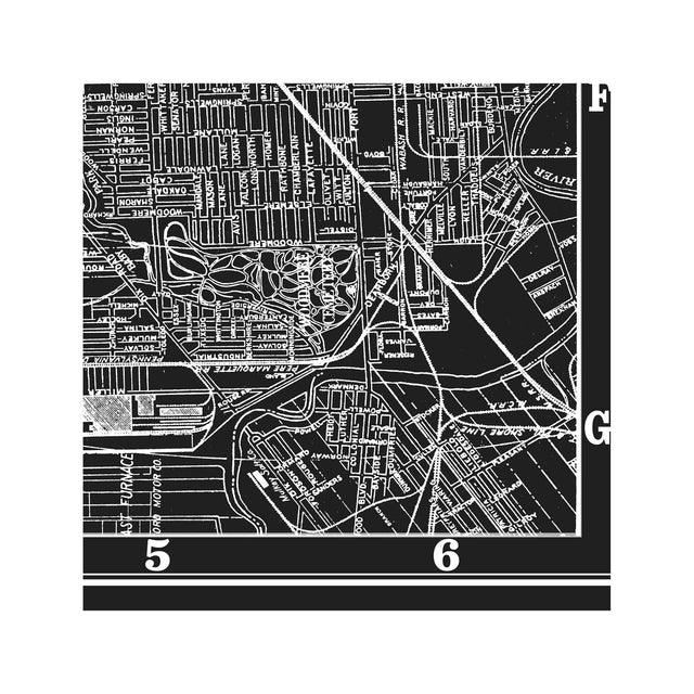MAP of DETROIT, Circa 1900s - Foundry