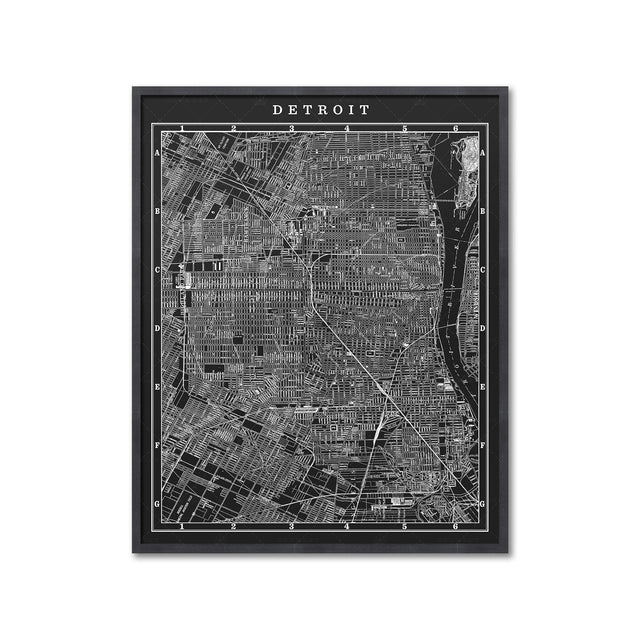 MAP of DETROIT, Circa 1900s - Foundry