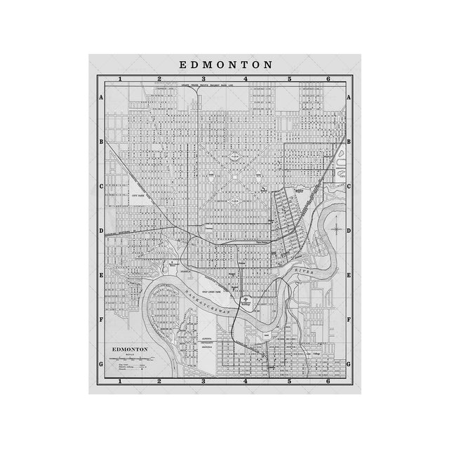 MAP of EDMONTON, Circa 1900s - Foundry