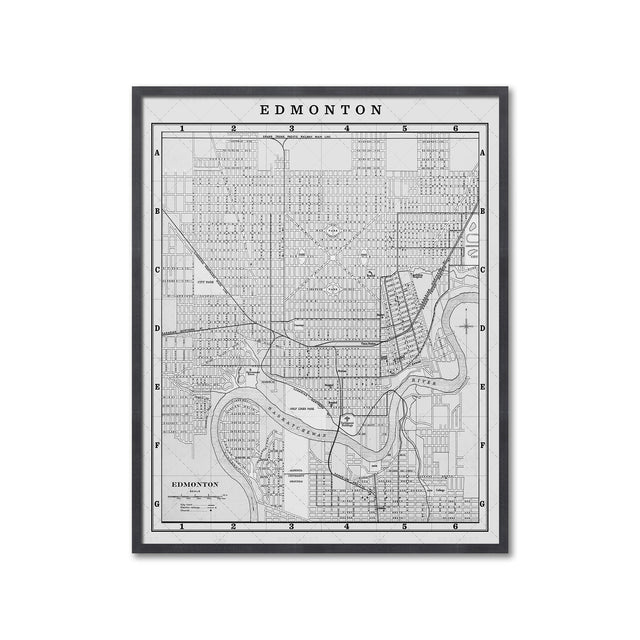 MAP of EDMONTON, Circa 1900s - Foundry