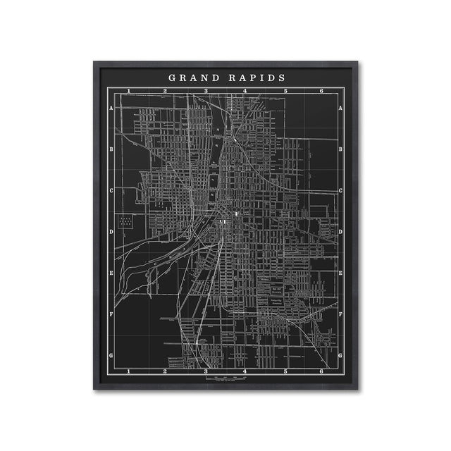 MAP of GRAND RAPIDS, Circa 1900S - Foundry