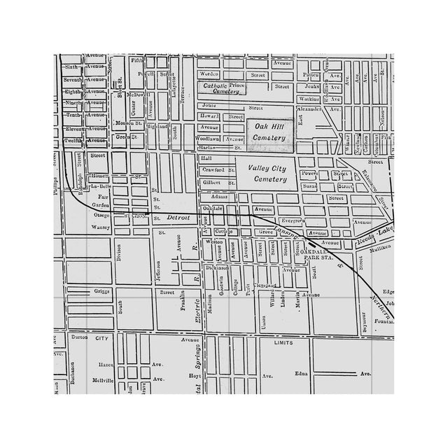MAP of GRAND RAPIDS, Circa 1900S - Foundry