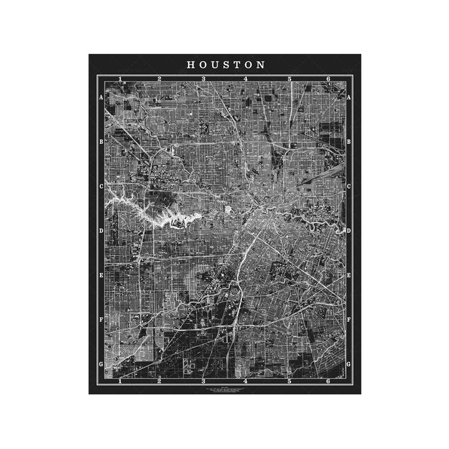 MAP of HOUSTON, Circa 1900s - Foundry