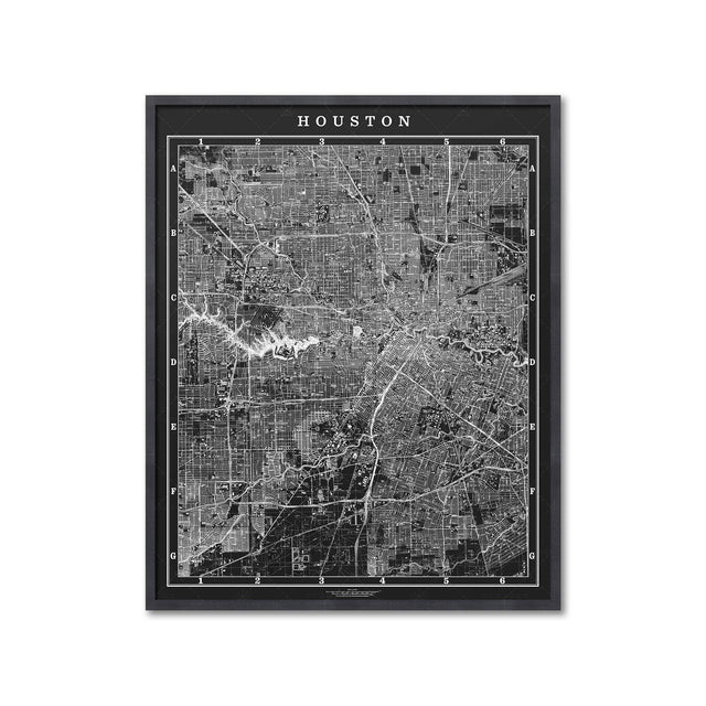MAP of HOUSTON, Circa 1900s - Foundry