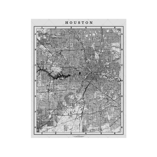 MAP of HOUSTON, Circa 1900s - Foundry