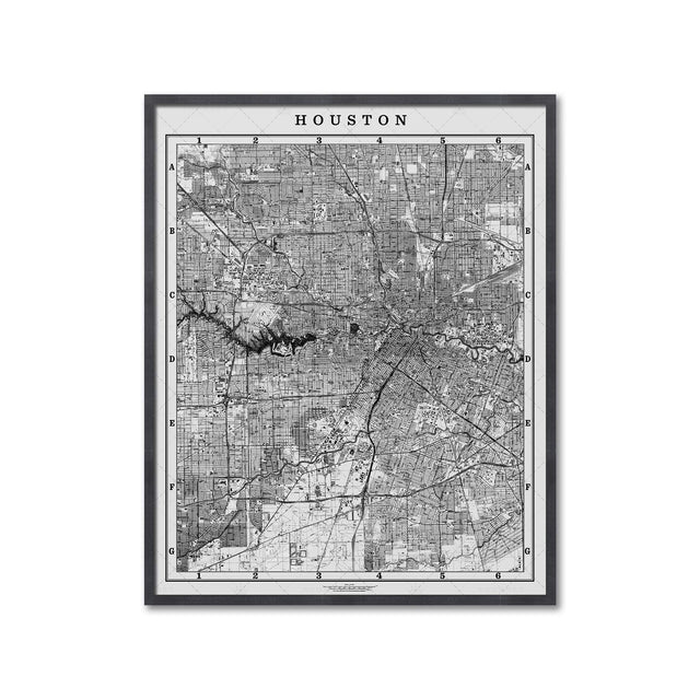 MAP of HOUSTON, Circa 1900s - Foundry
