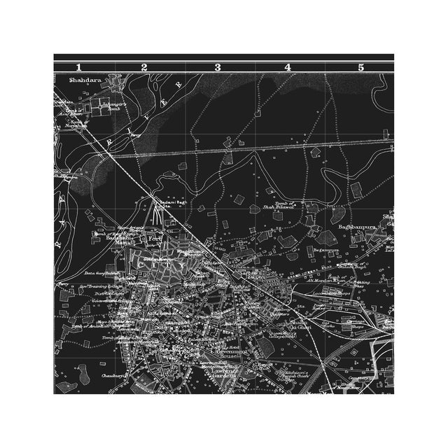 MAP of LAHORE, Circa 1900s - Foundry