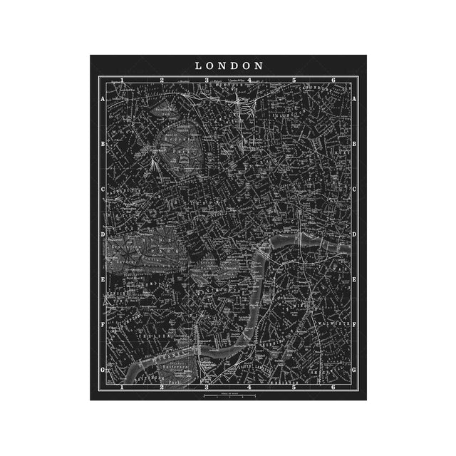 MAP of LONDON, Circa 1900s - Foundry