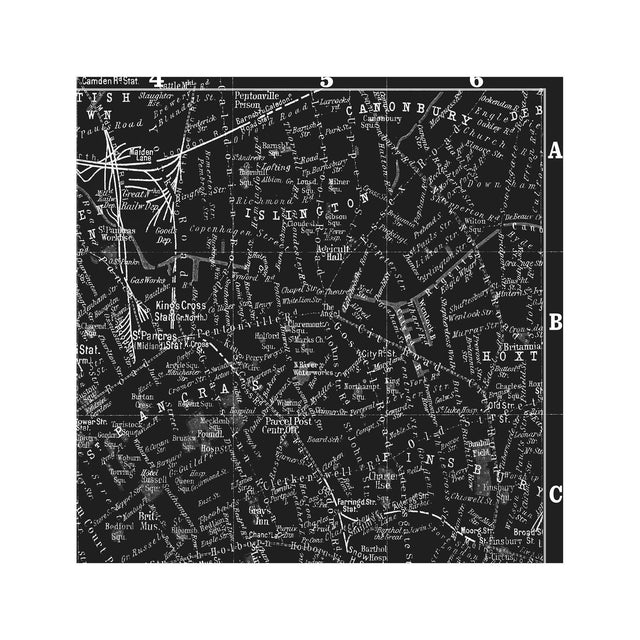 MAP of LONDON, Circa 1900s - Foundry