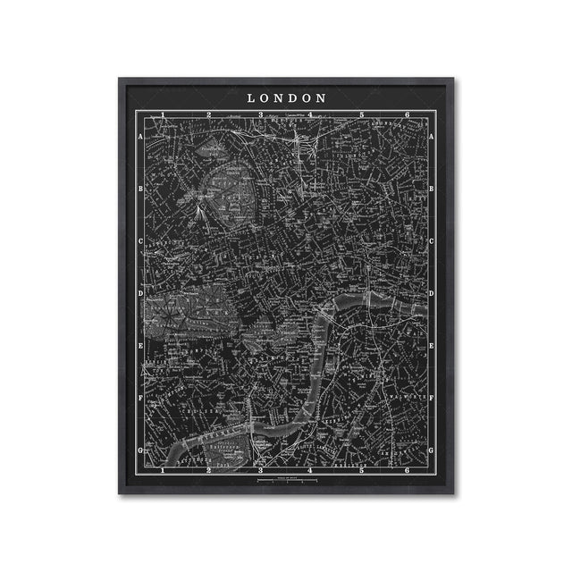 MAP of LONDON, Circa 1900s - Foundry