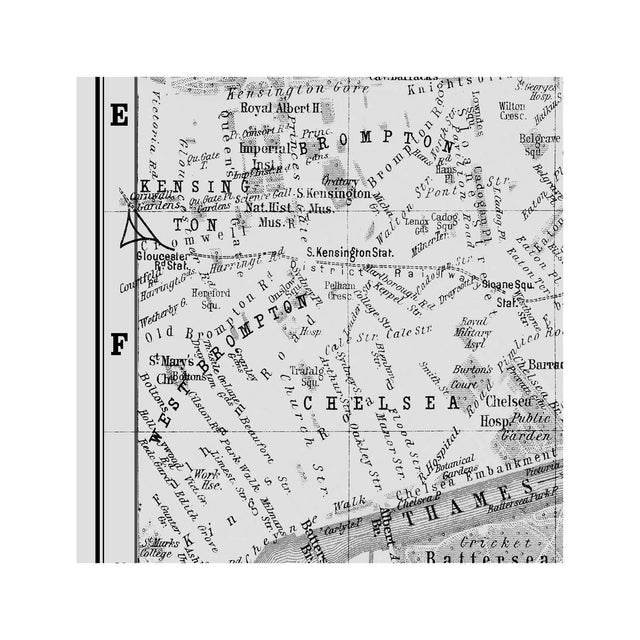 MAP of LONDON, Circa 1900s - Foundry