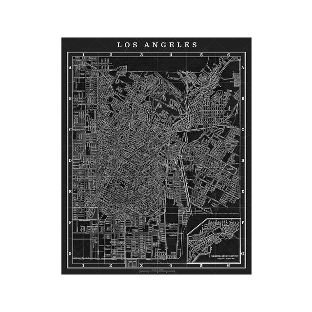 MAP of LOS ANGELES, Circa 1900s - Foundry