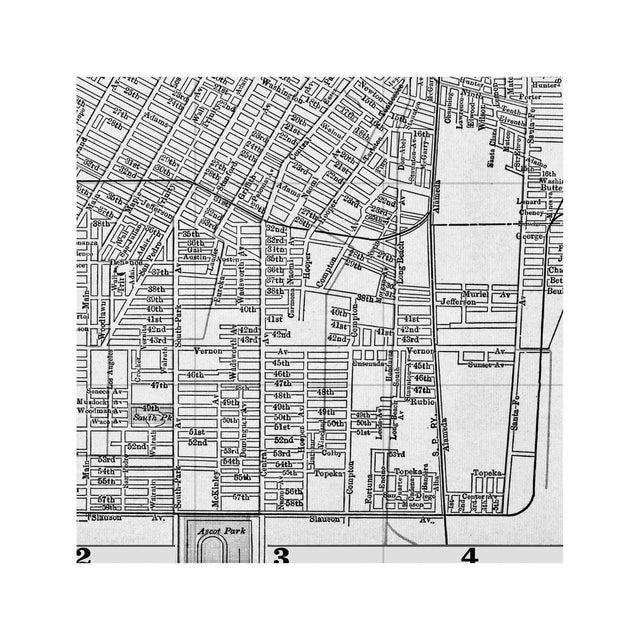 MAP of LOS ANGELES, Circa 1900s - Foundry