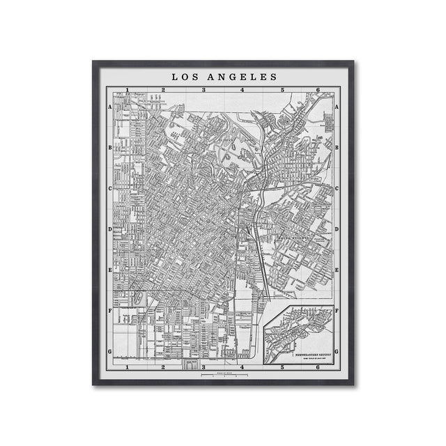 MAP of LOS ANGELES, Circa 1900s - Foundry