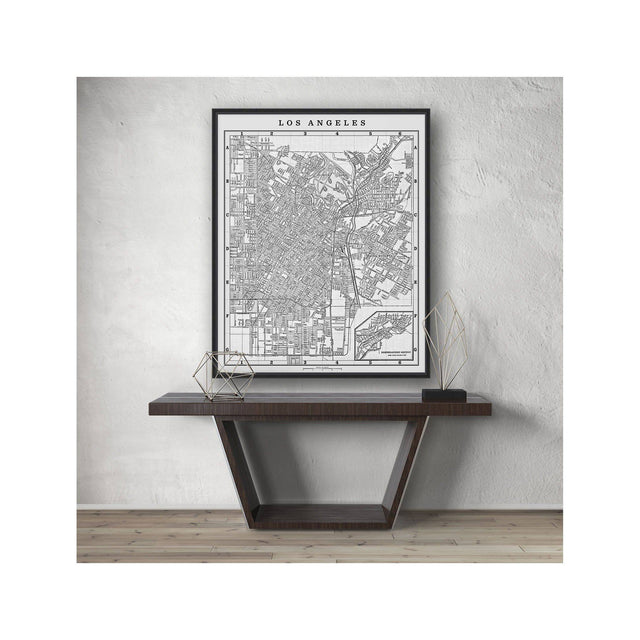 MAP of LOS ANGELES, Circa 1900s - Foundry