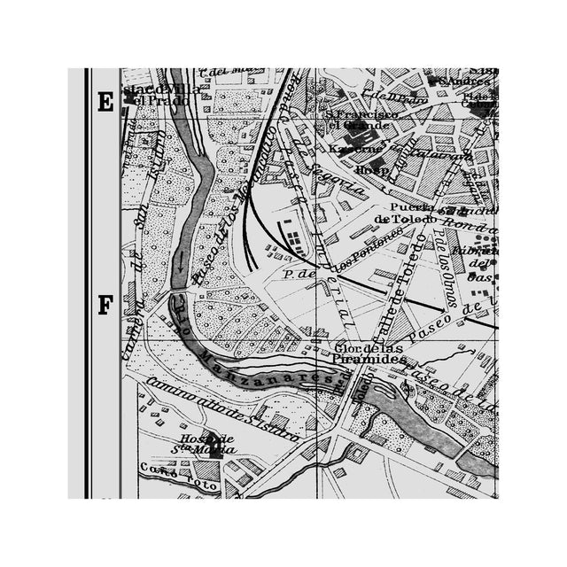 MAP of MADRID, Circa 1900s - Foundry