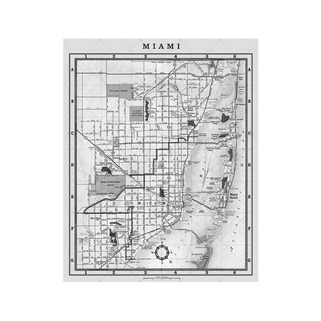 MAP of MIAMI, Circa 1900s - Foundry