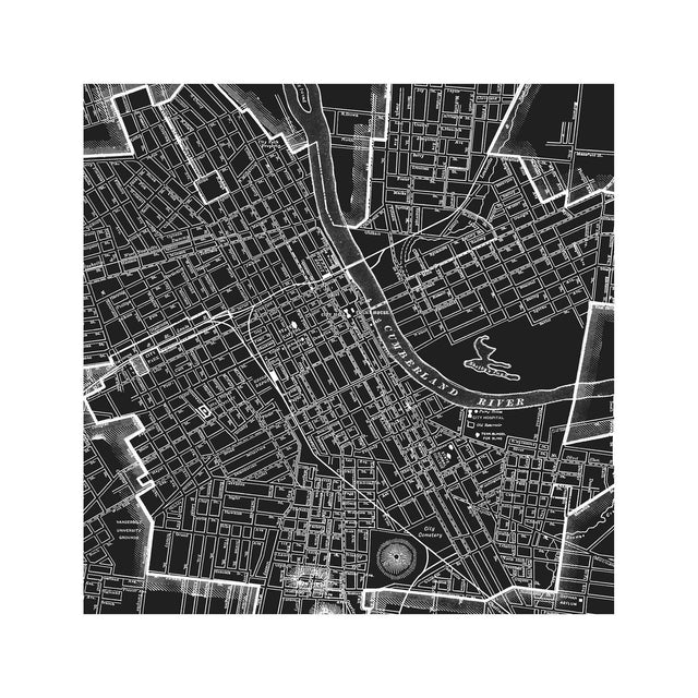 MAP of NASHVILLE, Circa 1900s - Foundry
