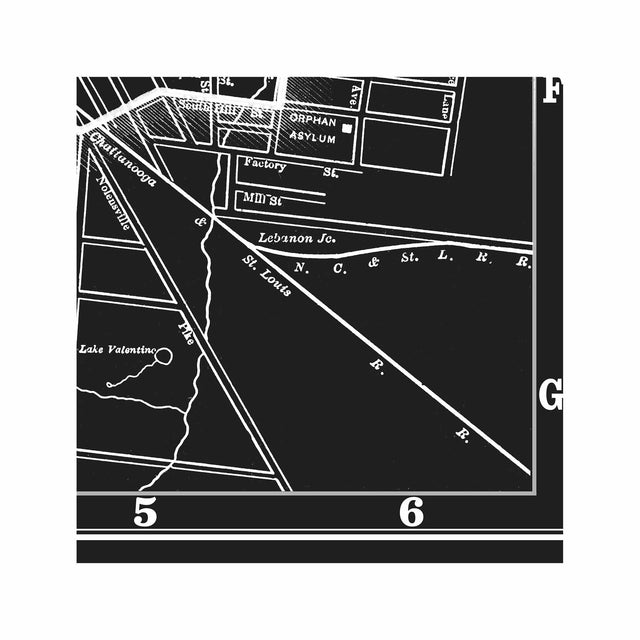 MAP of NASHVILLE, Circa 1900s - Foundry