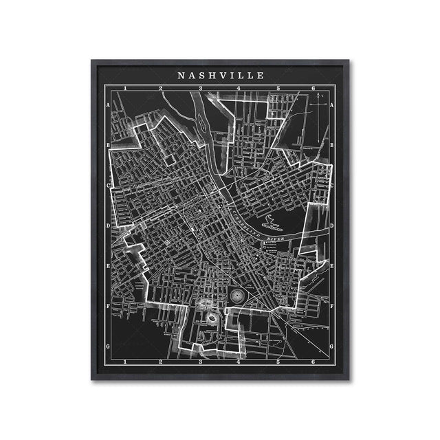 MAP of NASHVILLE, Circa 1900s - Foundry