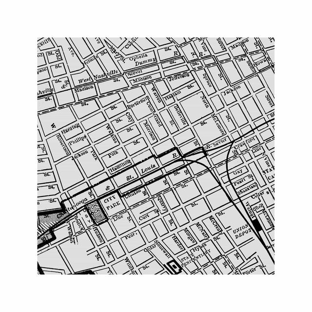 MAP of NASHVILLE, Circa 1900s - Foundry