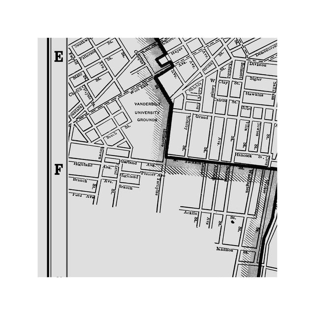 MAP of NASHVILLE, Circa 1900s - Foundry