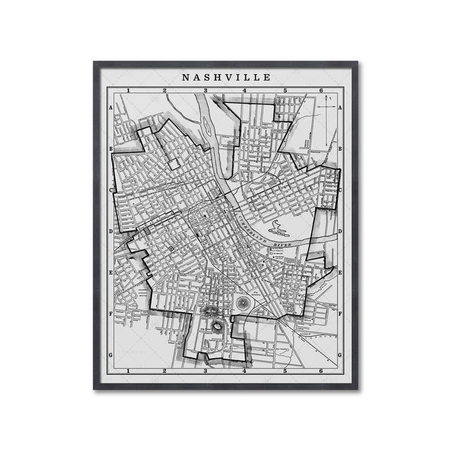 MAP of NASHVILLE, Circa 1900s - Foundry