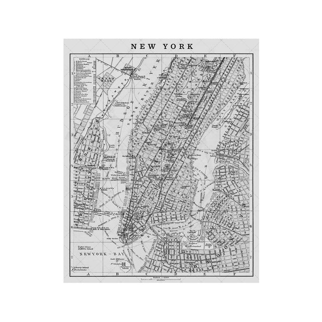MAP of NEW YORK CITY, Circa 1900s - Foundry