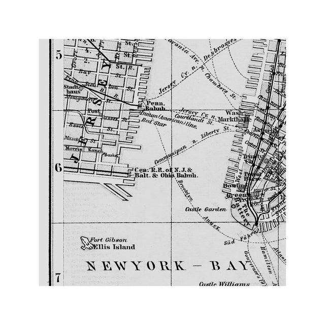 MAP of NEW YORK CITY, Circa 1900s - Foundry