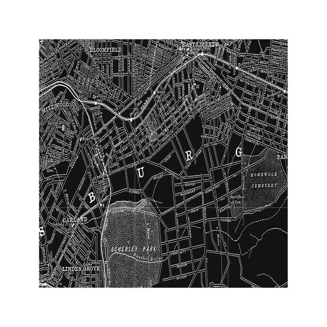 MAP of PITTSBURGH, Circa 1900s - Foundry