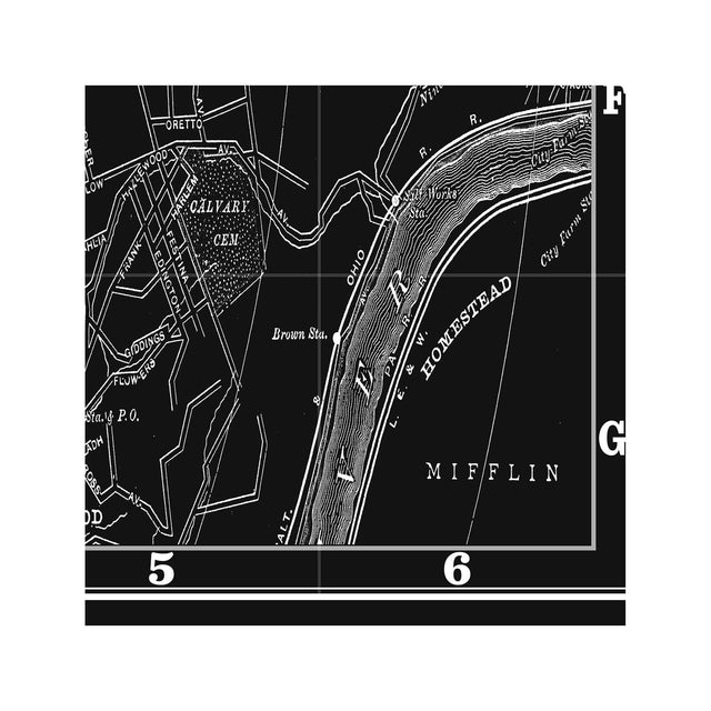 MAP of PITTSBURGH, Circa 1900s - Foundry