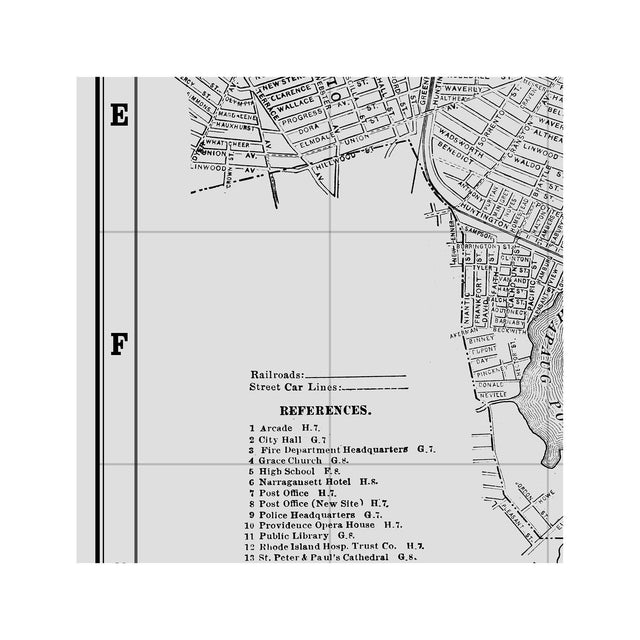 MAP of PROVIDENCE, Circa 1900s - Foundry