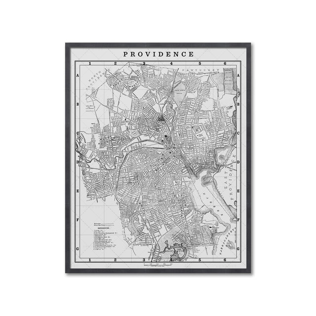 MAP of PROVIDENCE, Circa 1900s - Foundry