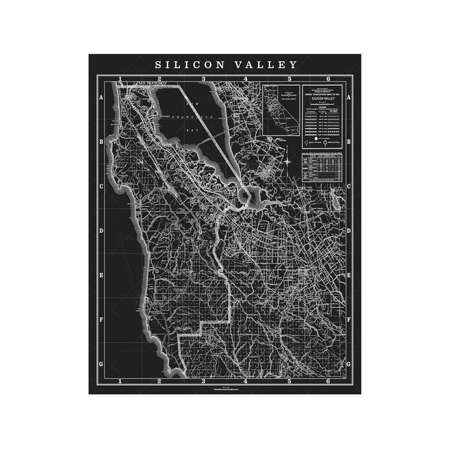 MAP of SILICON VALLEY, Circa 1900s - Foundry